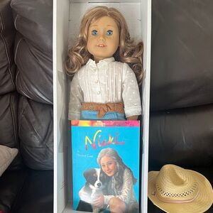 American Girl Doll with Brown Hair and Blue Eyes